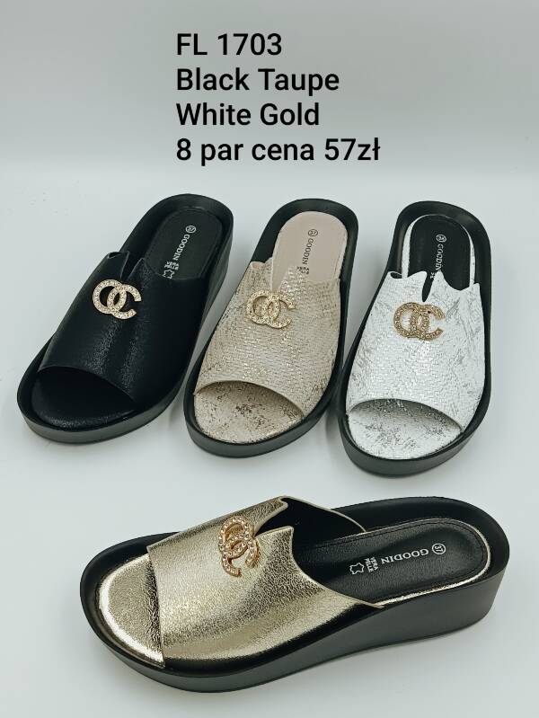 Klapki damskie Roz 36-41/ 8 par 1